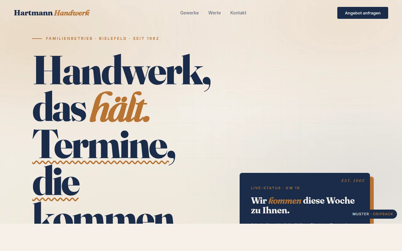 Handwerk Bold Mockup-Vorschau